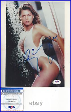 Beautiful Model Cindy Crawford autographed 8x10 sexy color photo PSA DNA