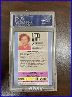 Betty White signed 1991 Hollywood Autographed Card PSA/DNA Auto #148