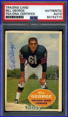 Bill George PSA DNA Signed 1960 Topps Autograph