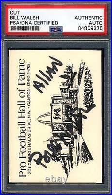 Bill Walsh PSA DNA Signed Pro Football Hall of Fame Card Autograph