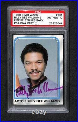 Billy Dee Williams Lando Esb 1980 Topps Card Star Wars Signed Autograph Psa/dna