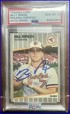 Billy Ripken 1989 Fleer F Face Custom Relic PSA/DNA 10 Signed Auto Autograph