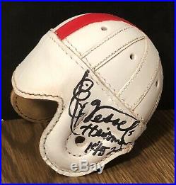 Billy Vessels Autographed Leather Mini Helmet RARE Oklahoma HEISMAN PSADNA