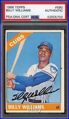 Billy Williams PSA DNA Signed 1966 Topps Autograph