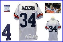 Bo Jackson SIGNED White Jersey PSA/DNA In the Presence AUTOGRAPHED College