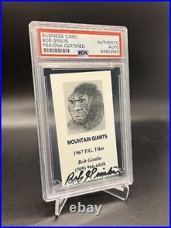 Bob Gimlin Filmed'Bigfoot' PSA/DNA Authenticated Autograph Signed Business Card