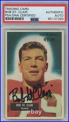 Bob St Clair 1955 Bowman RC Rookie PSA/DNA Signed Auto Autograph