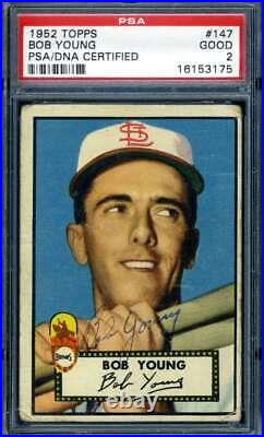 Bob Young PSA DNA Signed 1952 Topps Autograph