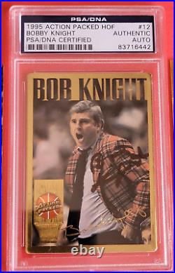 Bobby BOB Knight AUTOGRAPH PSA /DNA CERTIFIED Quinn Buckner Auto DAMON BAILEY RC