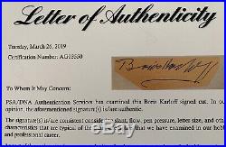 Boris Karloff Autographed Signed Cut Psadna & Frankenstein Sideshow Bust