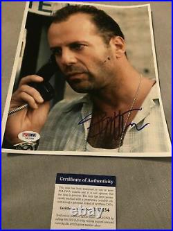 Bruce Willis Autographed 8x10 Photo Die Hard PSA Certified Signed