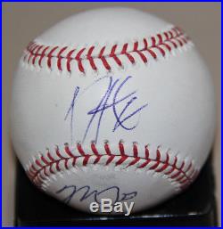 Bryce Harper/mike Trout Dual Signed Autographed Baseball Psa/dna Rookie Ball