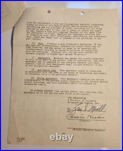 Buster Keaton Contract PSA DNA Autograph Signed Auto Actor Comedian Director