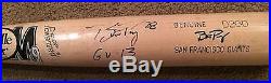 Buster Posey PSA/DNA Game Used Autographed Bat Graded 10 2013 Giants POUNDED