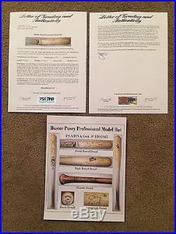 Buster Posey PSA/DNA Game Used Autographed Bat Graded 10 2013 Giants POUNDED