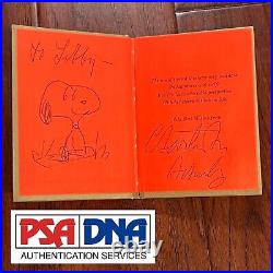 CHARLES M. SCHULZ PSA/DNA AUTOGRAPH Drawing SNOOPY Signed Sketch Lucy Book