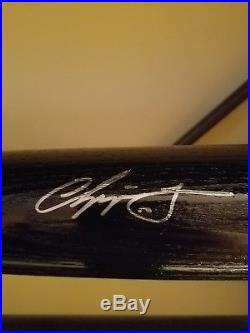 CHIPPER JONES AUTOGRAPHED SIGNED BASEBALL BAT With DEBUT PLATE PSA/DNA CERT + MLB