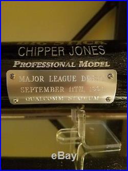 CHIPPER JONES AUTOGRAPHED SIGNED BASEBALL BAT With DEBUT PLATE PSA/DNA CERT + MLB