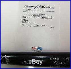 Cal Ripken Jr Hof Autographed Louisville Slugger Baseball Black Bat Psa/dna