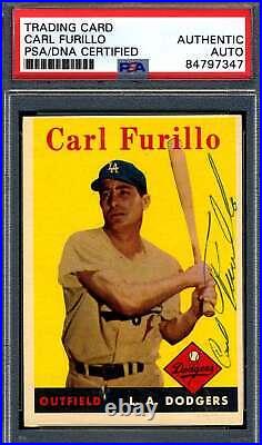 Carl Furillo PSA DNA Signed 1958 Topps Autograph