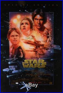 Carrie Fisher Star Wars Autographed Movie Poster PSA/DNA Certified