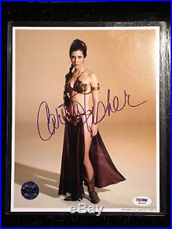 Carrie Fisher Star Wars Slave Leia 8x10 Signed Photo Autograph PSA/DNA COA