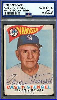 Casey Stengel PSA DNA Signed 1960 Topps Autograph