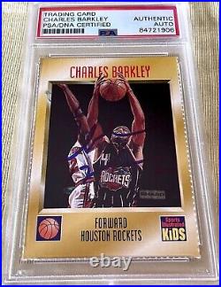 Charles Barkley signed autographed 1997 Sports Illustrated for Kids card PSA/DNA