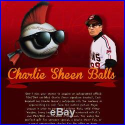 Charlie Sheen autographed AUTHENTIC BASEBALL PSA/DNA COA