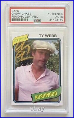 Chevy Chase signed Caddyshack card PSA / DNA Authentic Auto