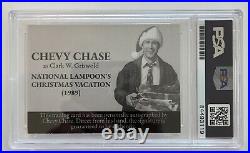 Chevy Chase signed Christmas Vacation card PSA authentic