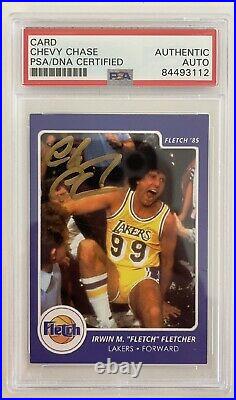 Chevy Chase signed Fletch trading card PSA authentic