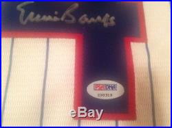 Chicago Cubs Ernie Banks Autographed Signed White Jersey Hof 77 Psa/dna