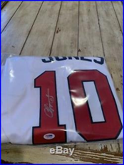 Chipper Jones Autographed/Signed Jersey PSA/DNA COA Atlanta Braves HOF