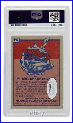 Christopher Lloyd Signed 1989 Topps #26 Back To The Future Part II Card PSA