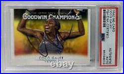 Coco Gauff Signed 2021 UD Goodwin Champions Card Autographed PSA DNA US OPEN