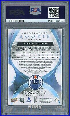 Connor McDavid 2015 UD Exquisite Collection The Cup RPA #85/97 RC Auto Psa10