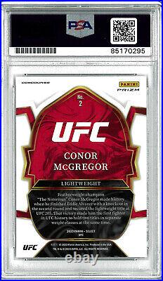 Conor McGregor Autograph Slabbed UFC 2023 Panini Select Card PSA DNA