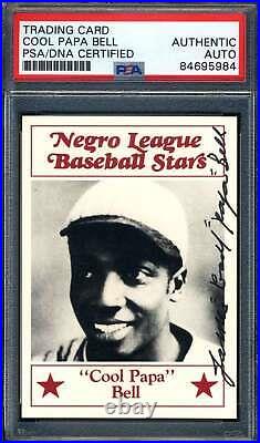 Cool Papa Bell PSA DNA Signed 1986 Fritsch Negro League Stars Autograph