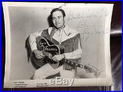 Country Music Legend Lefty Frizzell Signed Autographed Photo PSA DNA