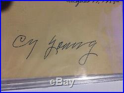 Cy Young Autographed Post Card Gem Mint 10 PSA/DNA Cert