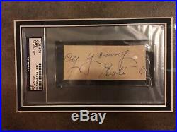 Cy Young Ty Cobb Autograph Signed Frame PSA DNA