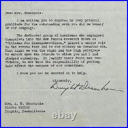 DWIGHT D. EISENHOWER PSA/DNA PRESIDENT-ELECT Autograph Letter Signed 1953