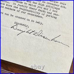 DWIGHT D. EISENHOWER PSA/DNA PRESIDENT-ELECT Autograph Letter Signed 1953