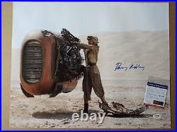 Daisy Ridley Signed 16 x 20 photo Star Wars The Force Awakens PSA
