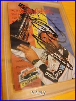 Dale Earnhardt Stat Leaders Drivers 1994 Pro Set Card #SL38 PSA/DNA Autograph
