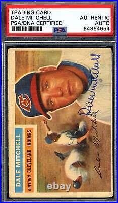 Dale Mitchell PSA DNA Signed 1956 Topps Autograph