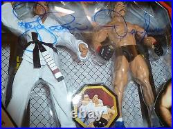 Dan Severn & Royce Gracie Signed Jakks UFC Legends Action Figure PSA/DNA COA 1 4