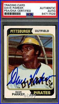 Dave Parker PSA DNA Signed 1974 Topps Rookie Autograph