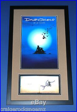David Gilmour Pink Floyd Signed AUTOGRAPH PSA/DNA On an Island FRAMED